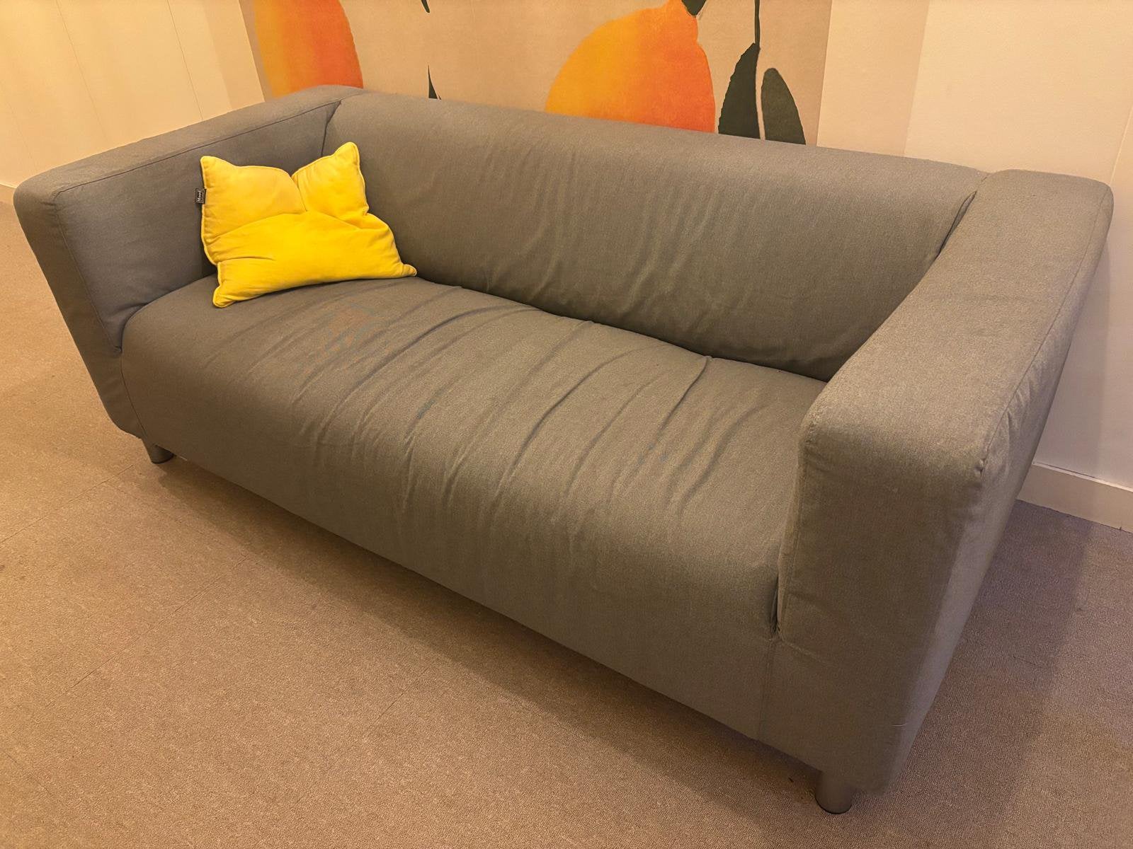 Klippan bank Ikea grijs, Ophalen, Gebruikt, 150 tot 200 cm, Tweepersoons