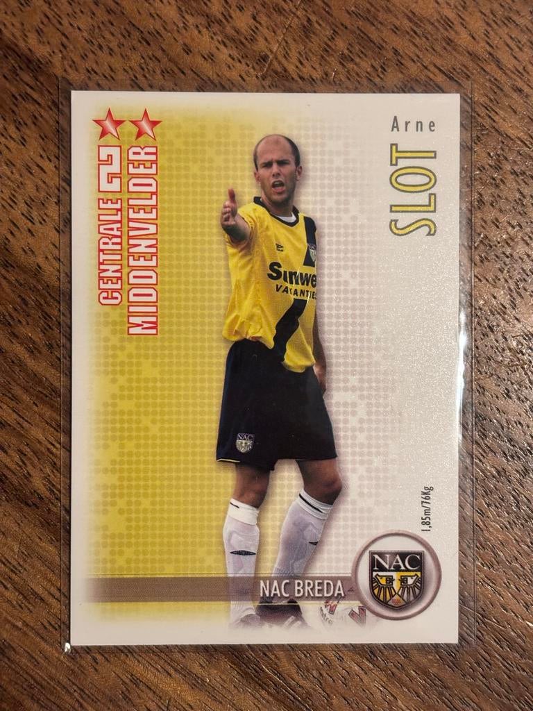 Arne Slot Voetbalkaarten - NAC Breda & Sparta Rotterdam, Verzamelen, Ophalen of Verzenden, Zo goed als nieuw, NAC Breda, Spelerskaart