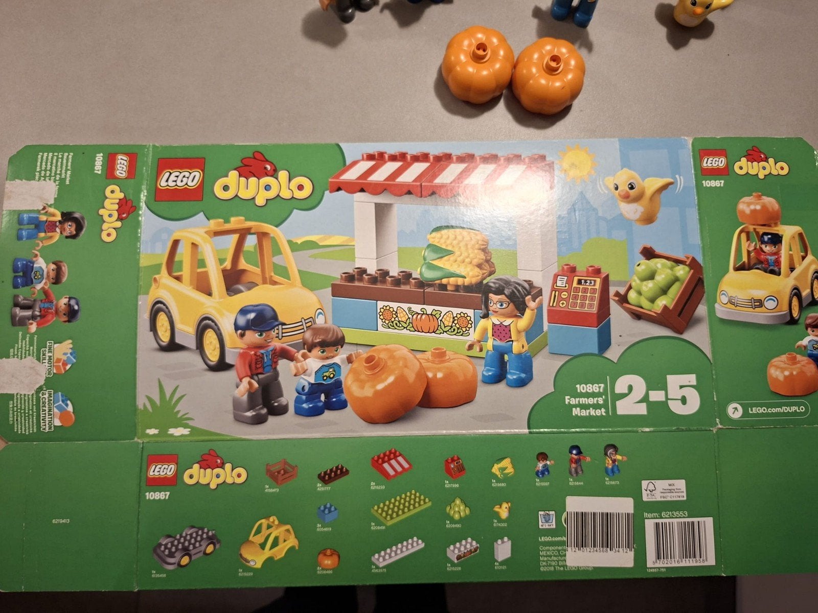 LEGO Duplo 10867 Boerenmarkt - Compleet met doos, Ophalen of Verzenden, Zo goed als nieuw, Overige merken