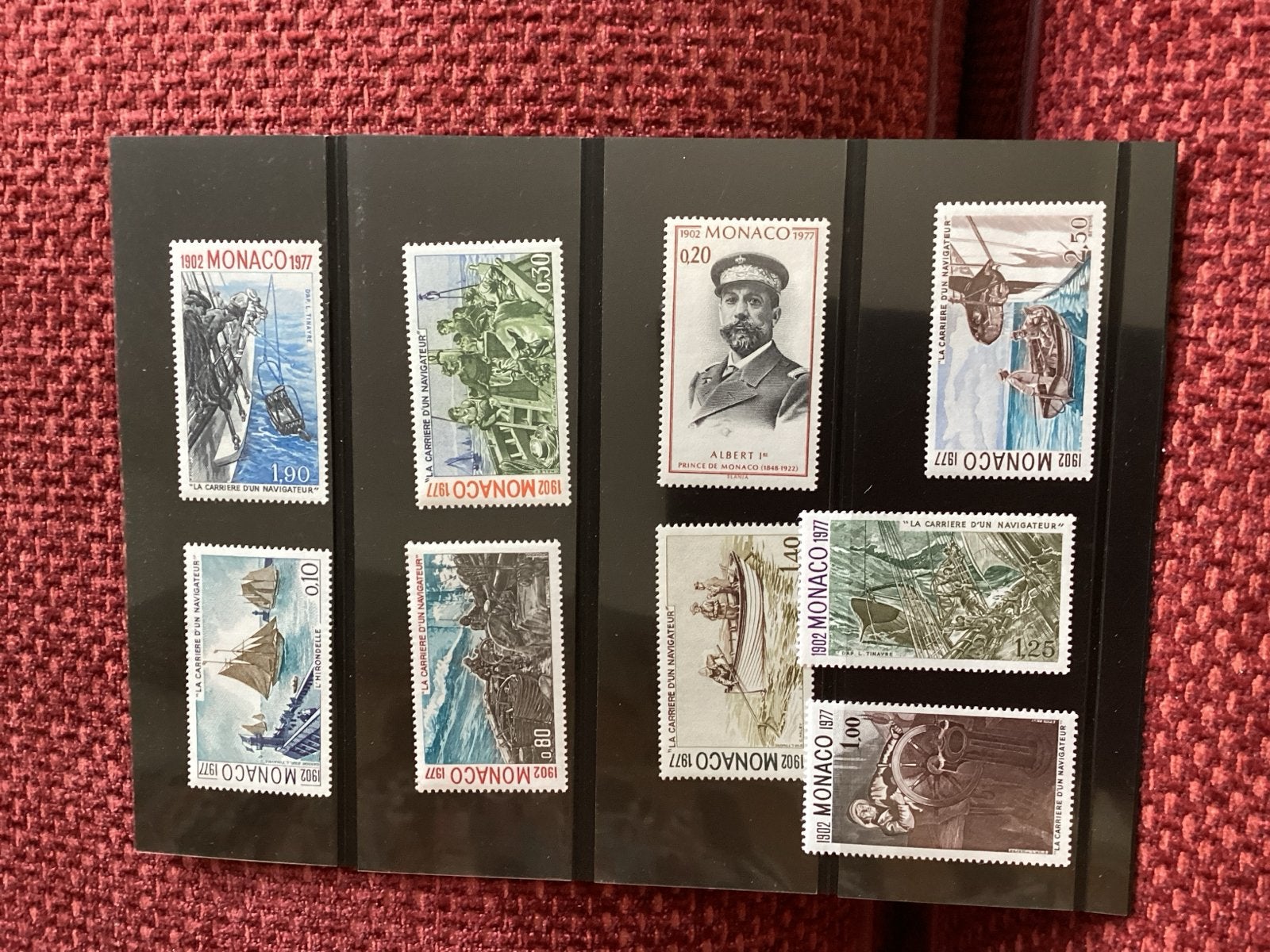 Monaco postzegels - 'La Carrière d'un Navigateur' serie 1977, Ophalen, Monaco, Gestempeld