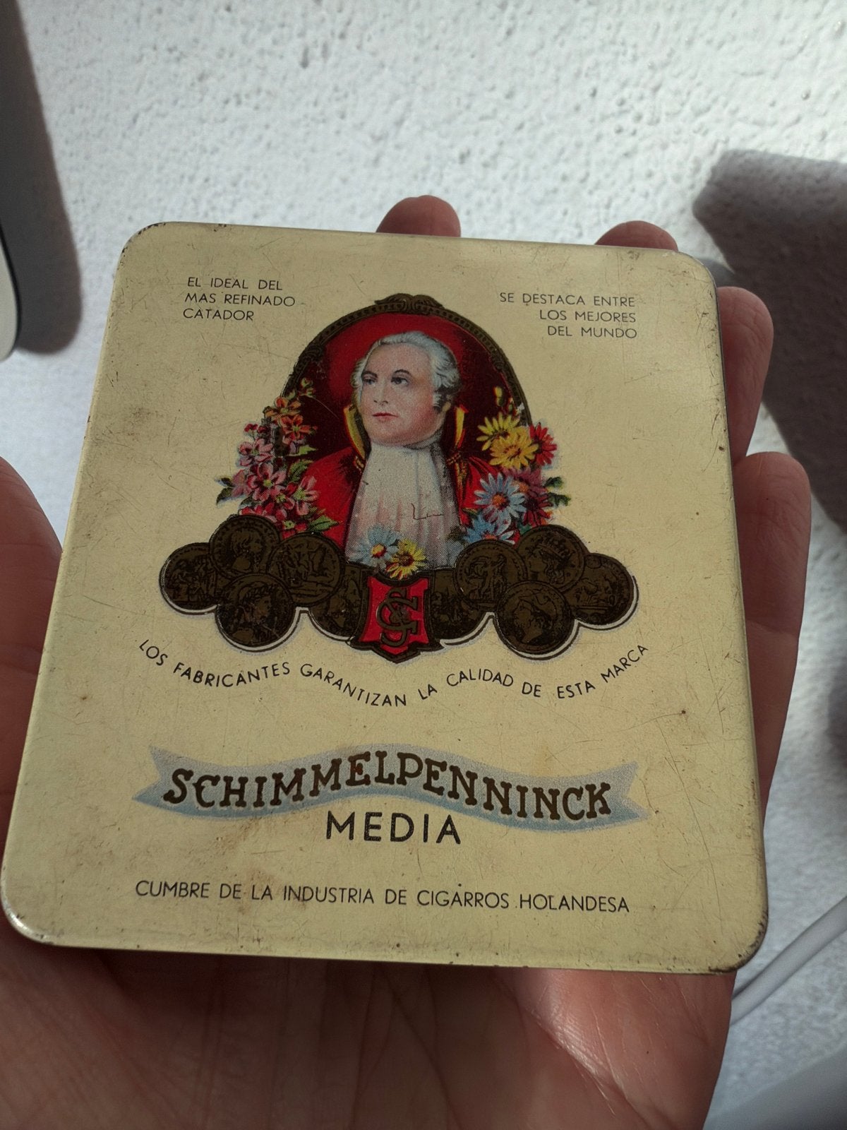 Vintage Schimmelpenninck Media sigarenblikje, Ophalen of Verzenden, Gebruikt, Overige, Overige merken