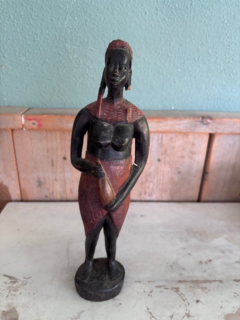Afrikaans houten beeld vrouw – 30 cm, Ophalen of Verzenden