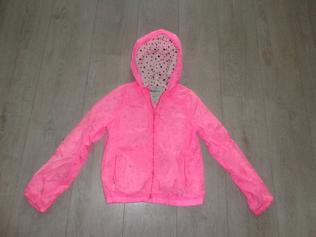 fel roze meisjes zomerjasje van Pepe Jeans, maat 12/152, Kinderen en Baby's, Ophalen of Verzenden, Zo goed als nieuw, Meisje, Jas
