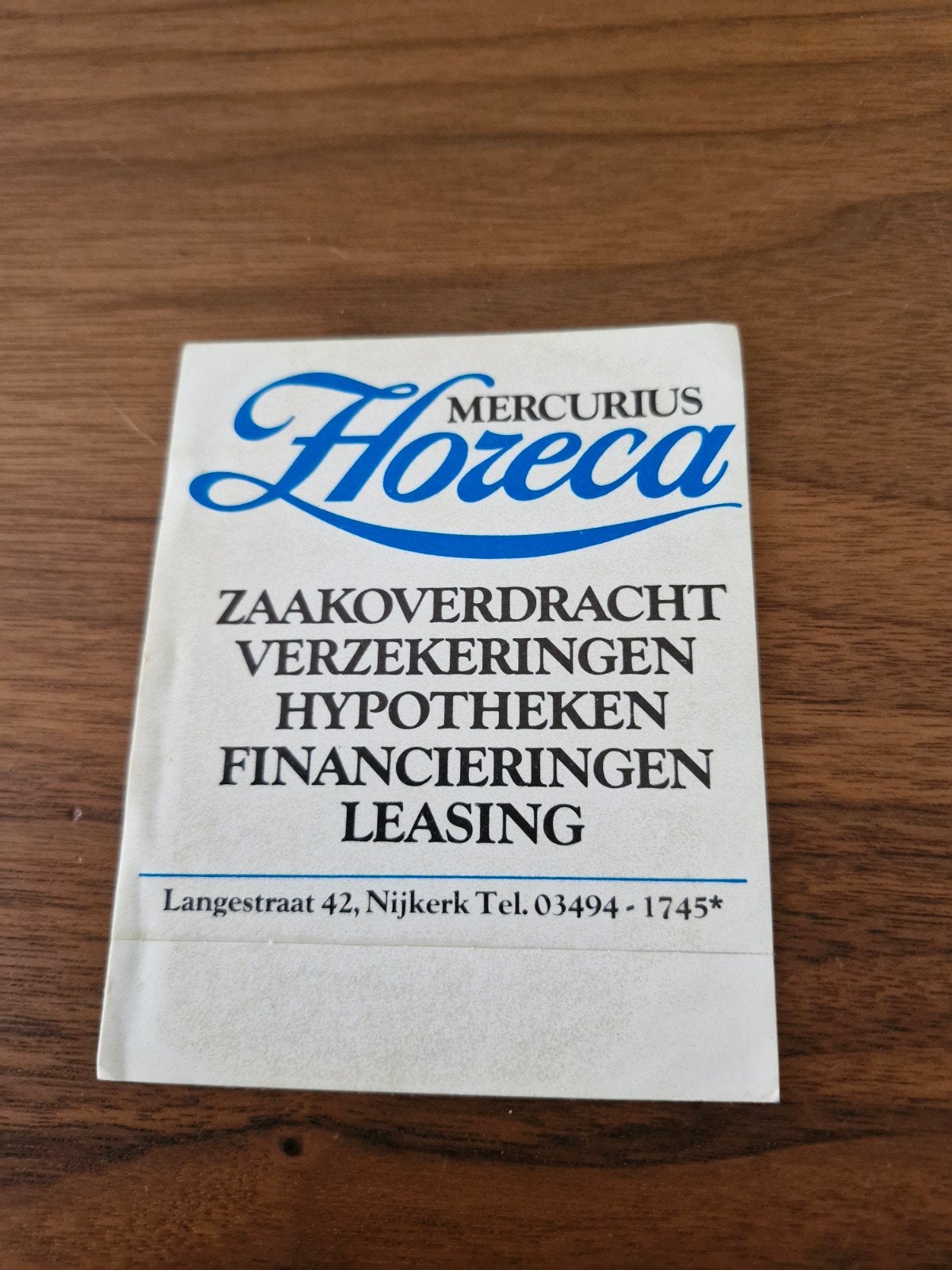 8315 Vintage Mercurius Horeca Sticker - Zaakoverdracht, Verzamelen, Ophalen of Verzenden, Gebruikt, Bedrijf of Vereniging