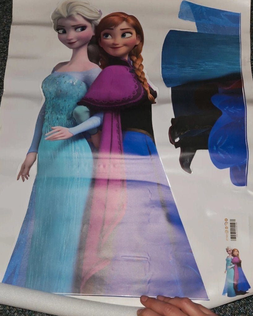 Disney Frozen Muursticker - Anna & Elsa (Nieuw), Ophalen of Verzenden, Overige figuren, Nieuw, Plaatje of Poster