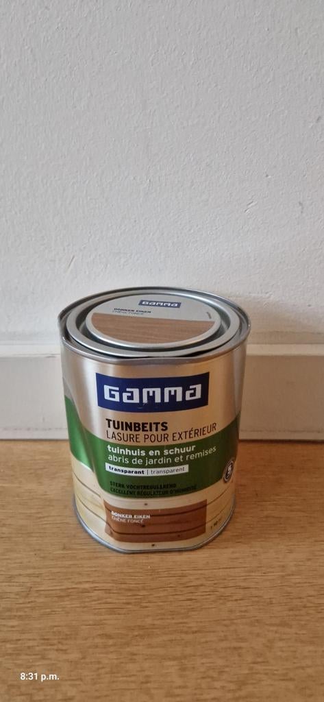 Gamma Tuinbeits transparant Donker Eiken - 750 ml, Ophalen, Bruin, Nieuw, Beits