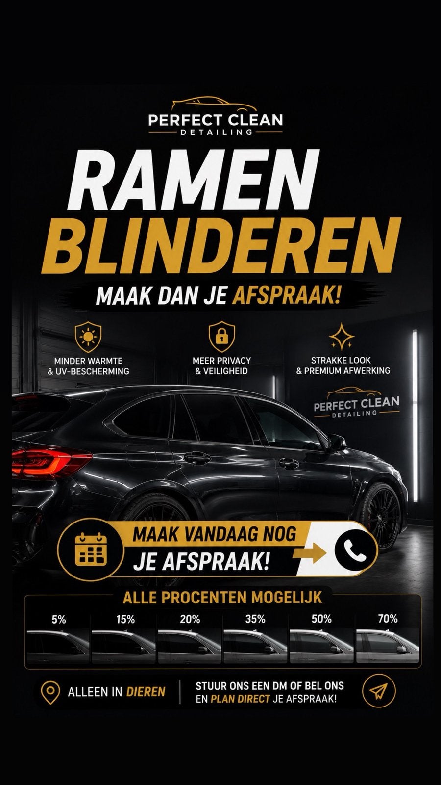Ramen blinderen/tinten, Ophalen