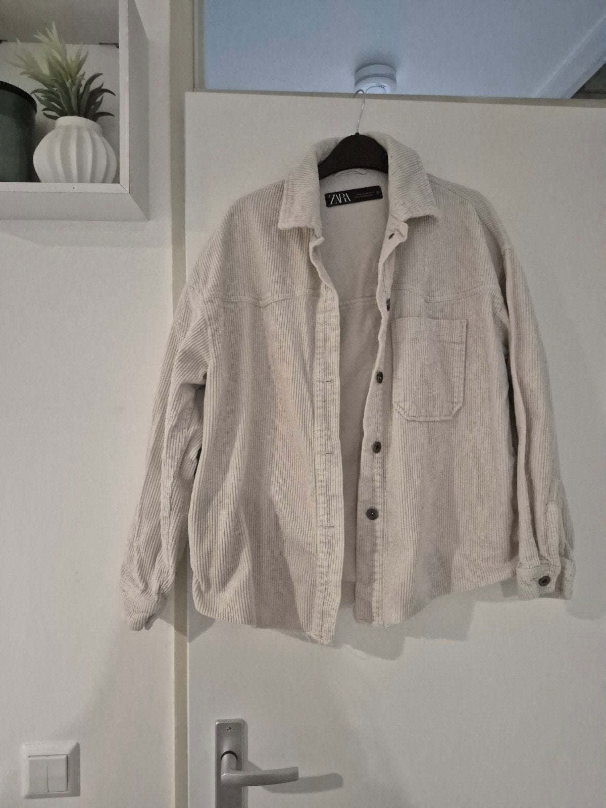 Zara Corduroy Overshirt - Crème Wit (XS), Ophalen of Verzenden, Zo goed als nieuw, Maat 34 (XS) of kleiner, Zara
