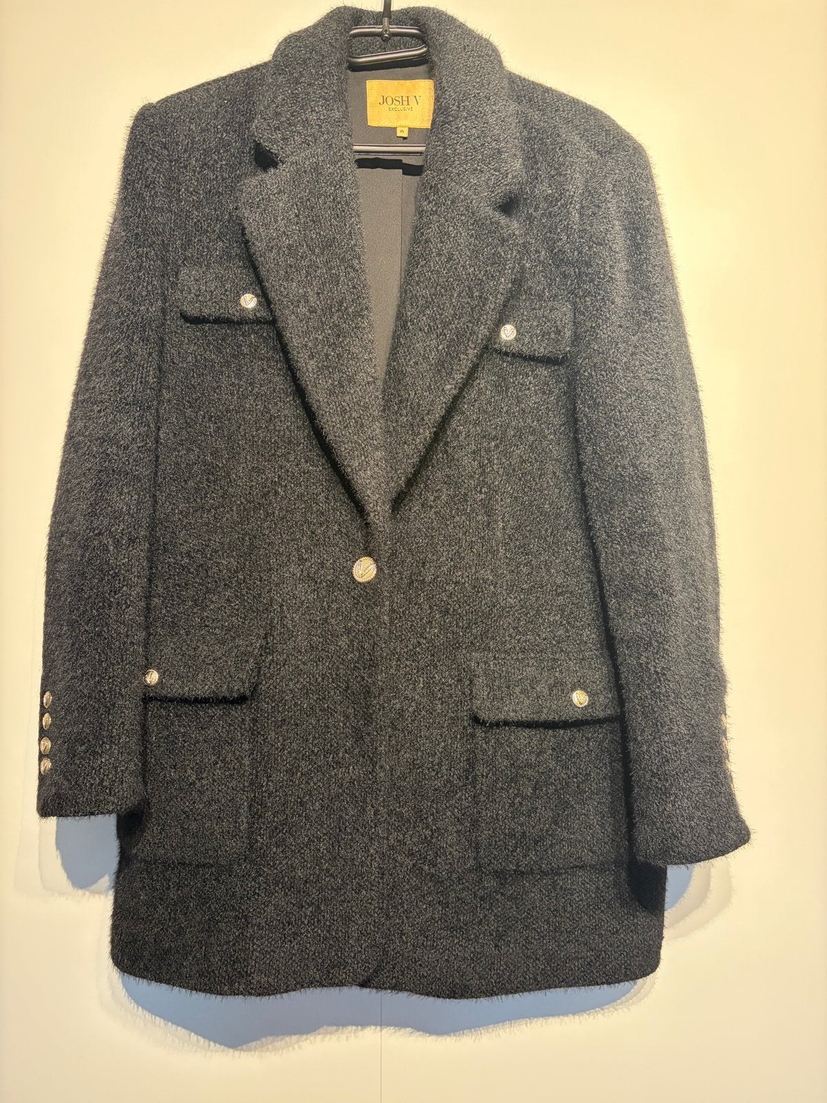 JOSH V Nevada Blazer in Fluffy Kwaliteit - Maat XL, Zwart, Maat 46/48 (XL) of groter, Ophalen of Verzenden, Zo goed als nieuw