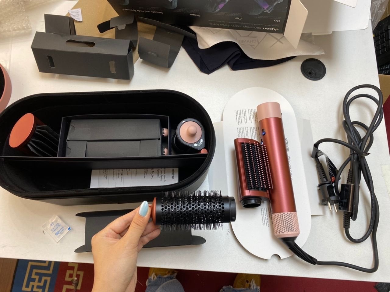 Dyson Airwrap Complete Styler - Roze/Nikkel, Ophalen, Zo goed als nieuw, Krultang of Stijltang