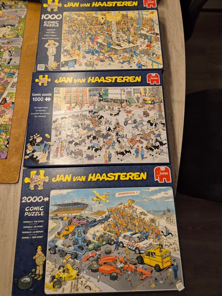 Jan van Haasteren 1000/1000/2000 stukjes, Ophalen of Verzenden, 500 t/m 1500 stukjes, Zo goed als nieuw