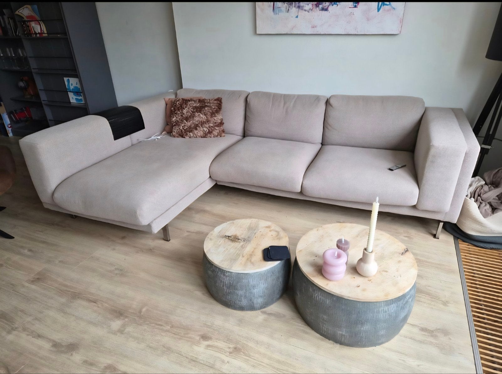 Ikea Nockeby hoekbank - Goede staat, afneembare hoezen, Ophalen, 250 tot 300 cm, Gebruikt, Hoekbank