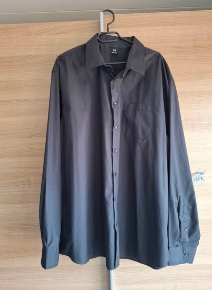 Overhemd C&A maat 3XL!, Overhemd, Zwart, Gedragen, C&A