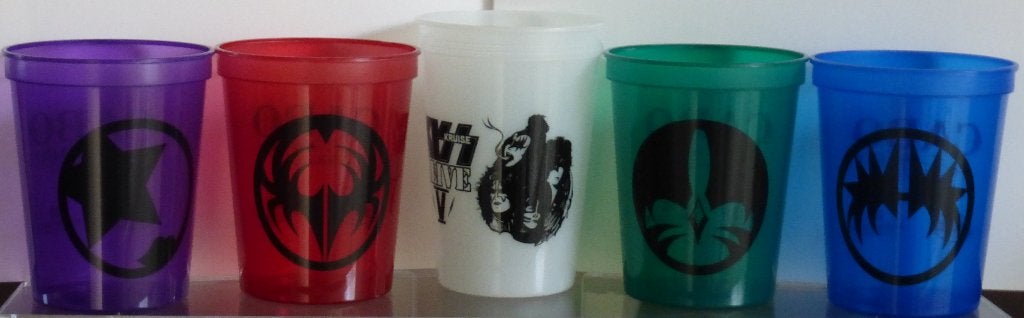 Kiss Kruise 2015 Cabo Wabo Tequila Bekers complete Set van 5, Ophalen of Verzenden, Nieuw, Gebruiksvoorwerp