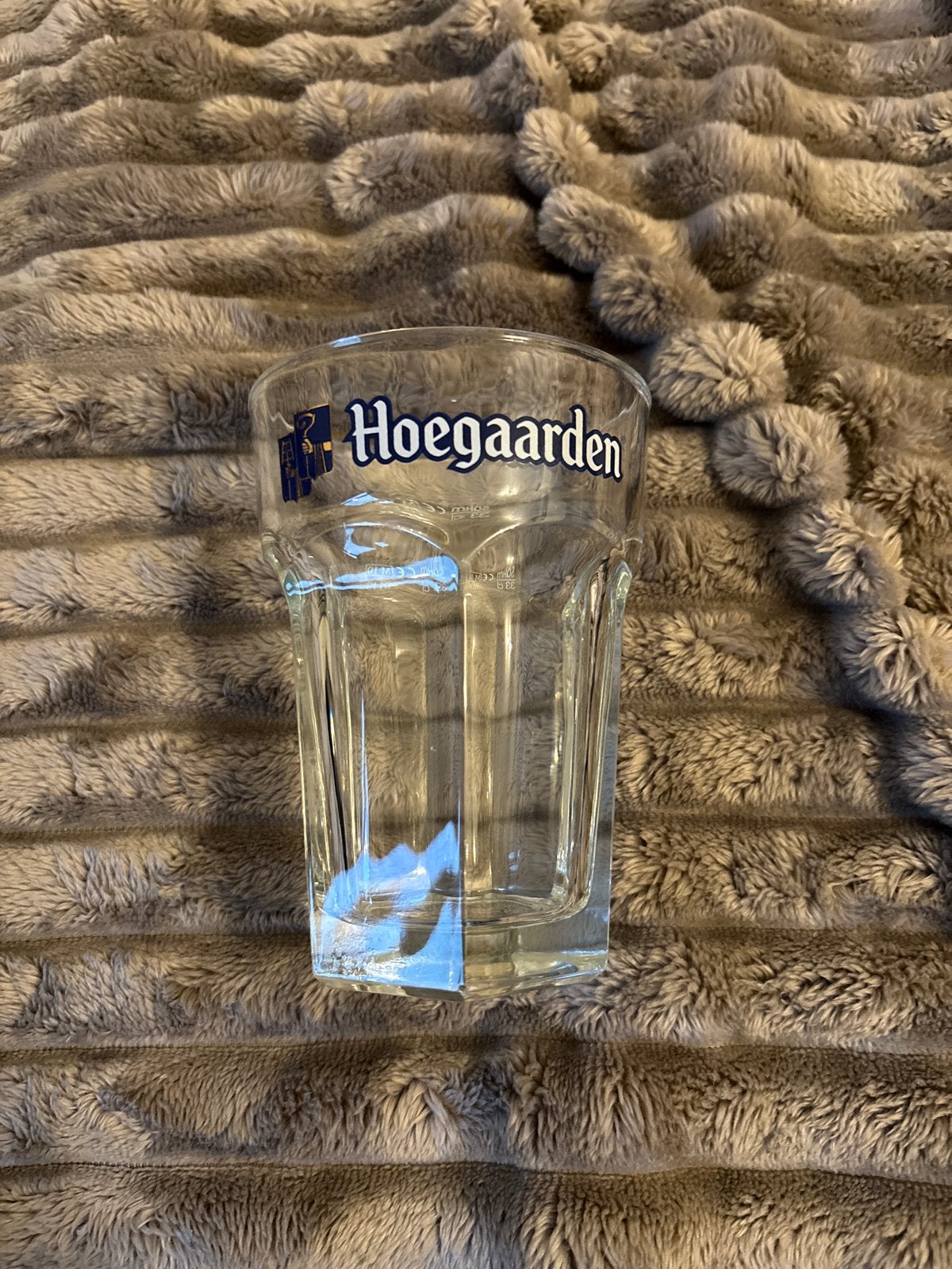 Hoegaarden bierglas 0,33 Liter, Ophalen, Glas of Glazen, Gebruikt, Overige merken