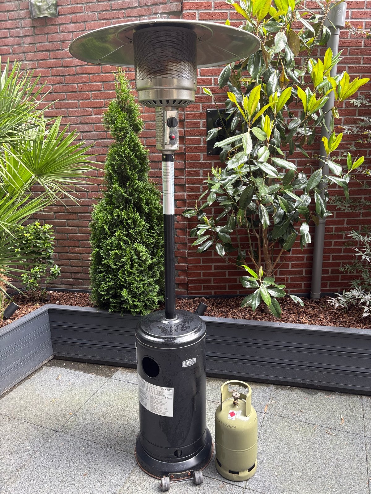 Eurom THG 14000 Terrasverwarmer op Gas, Tuin en Terras, Terrasverwarmers, Ophalen, Gebruikt, Gas, Vloer