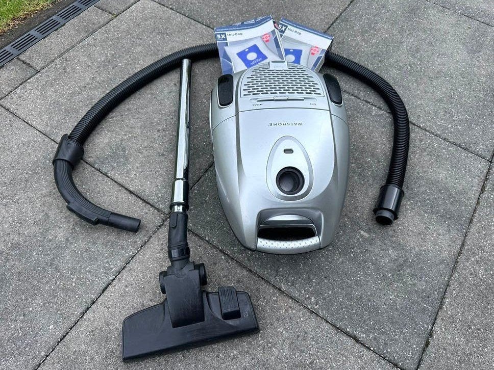 WatsHome stofzuiger XL-777D-80 met 10 nieuwe stofzakken, Zo goed als nieuw, Sledestofzuiger, Minder dan 1200 watt, Ophalen