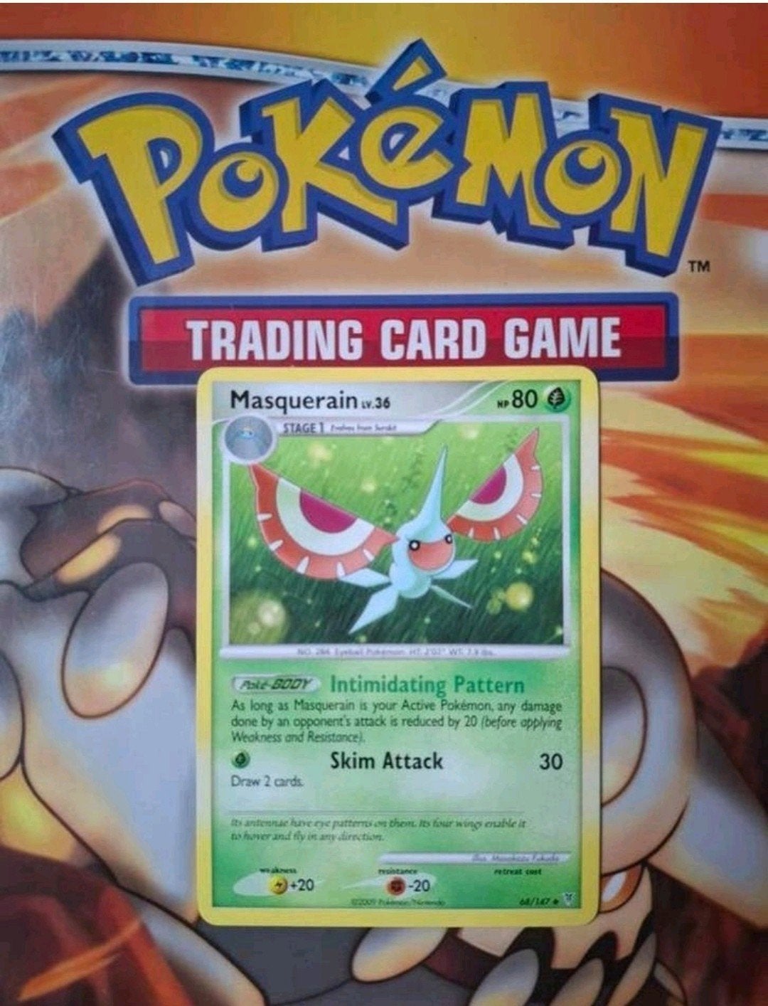Masquerain 68/147 Platinum Supreme Victors pokemon kaart, Ophalen of Verzenden, Gebruikt, Losse kaart