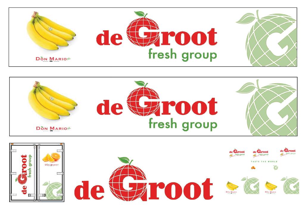 Vrachtauto decal 1:50 De Groot fresh group Hedel ( type1 ), Verzenden, Nieuw, Bus of Vrachtwagen, Overige merken