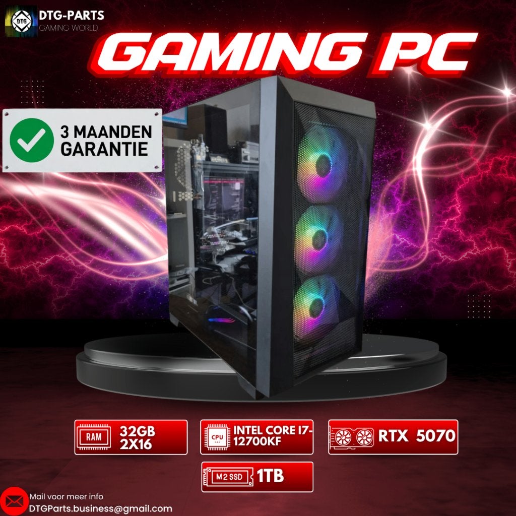 Gaming PC // RTX 5070 & i7-12700KF & 32GB, Ophalen, 7604 HM, 32 GB, DTGParts.Business@gmail.com