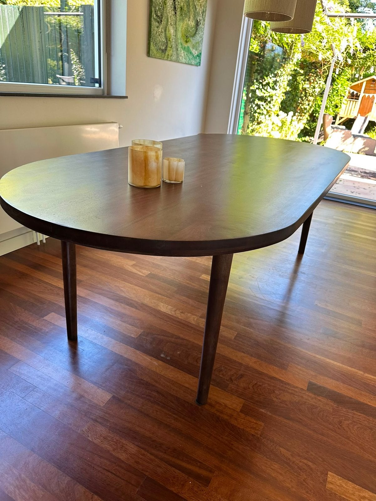 Mooie houten eettafel 240x110 cm, Huis en Inrichting, Tafels | Eettafels, Ophalen, 100 tot 150 cm, 200 cm of meer, Zo goed als nieuw