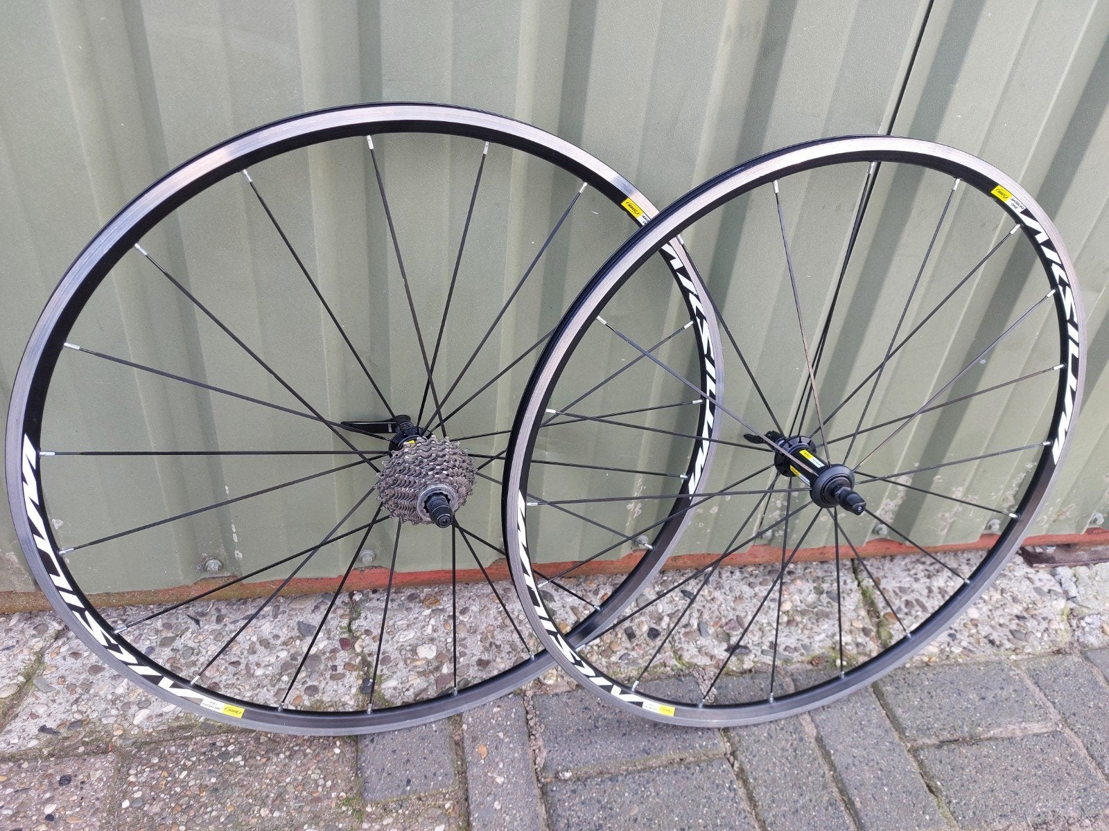 Mavic Aksium wielset voor velgrem 10sp, Fietsen en Brommers, Wiel, Gebruikt, Ophalen of Verzenden, Aluminium
