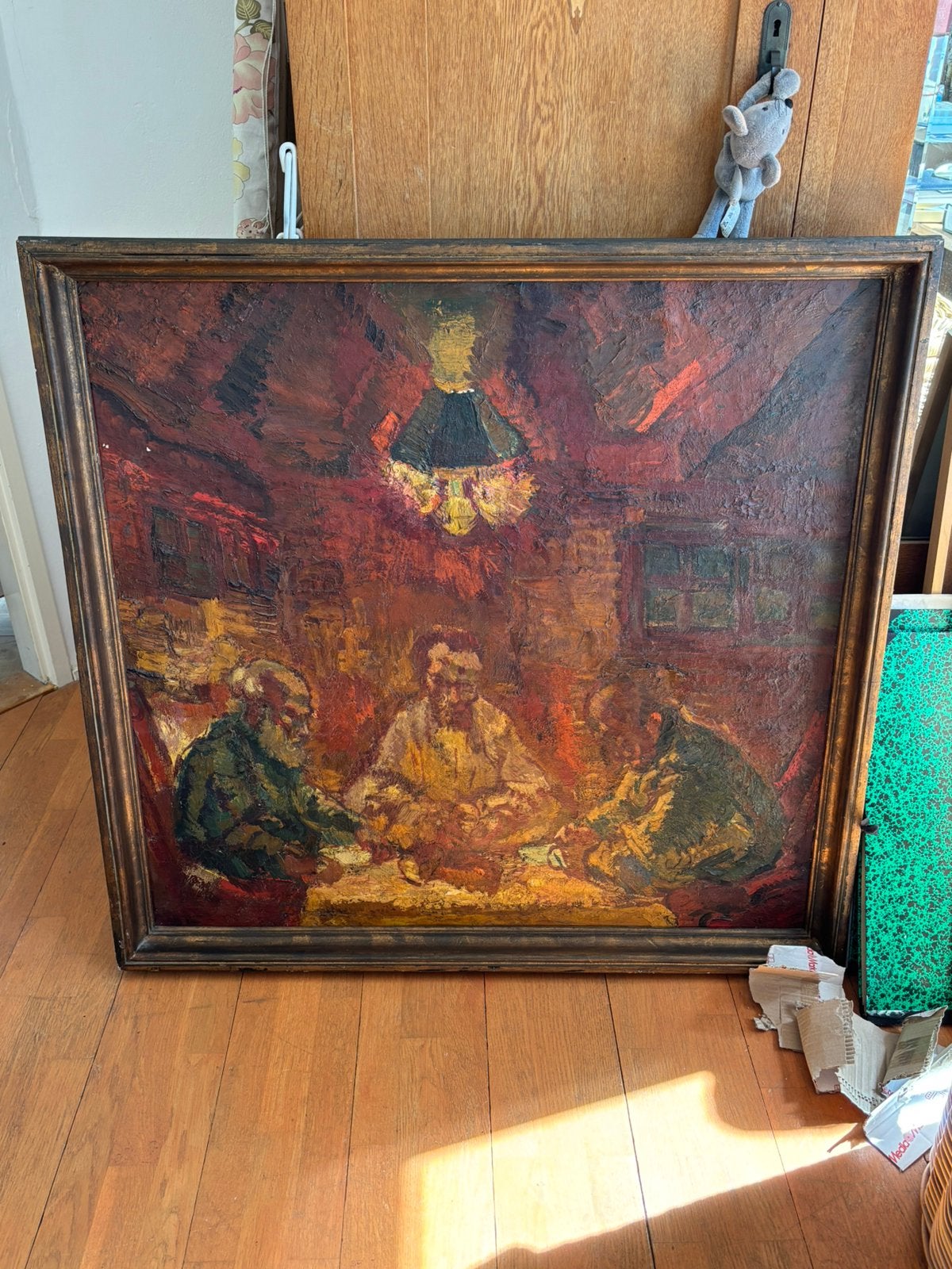 Schilderij op doek onbekend, Ophalen