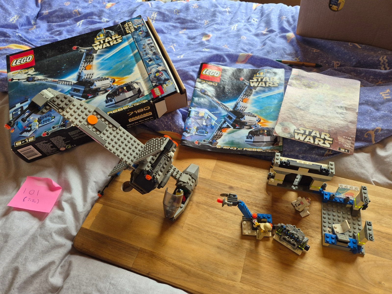 Lego Star Wars 7180 B-Wing at Rebel Control Centre compleet., Star Wars, Lego, Ophalen of Verzenden, Zo goed als nieuw