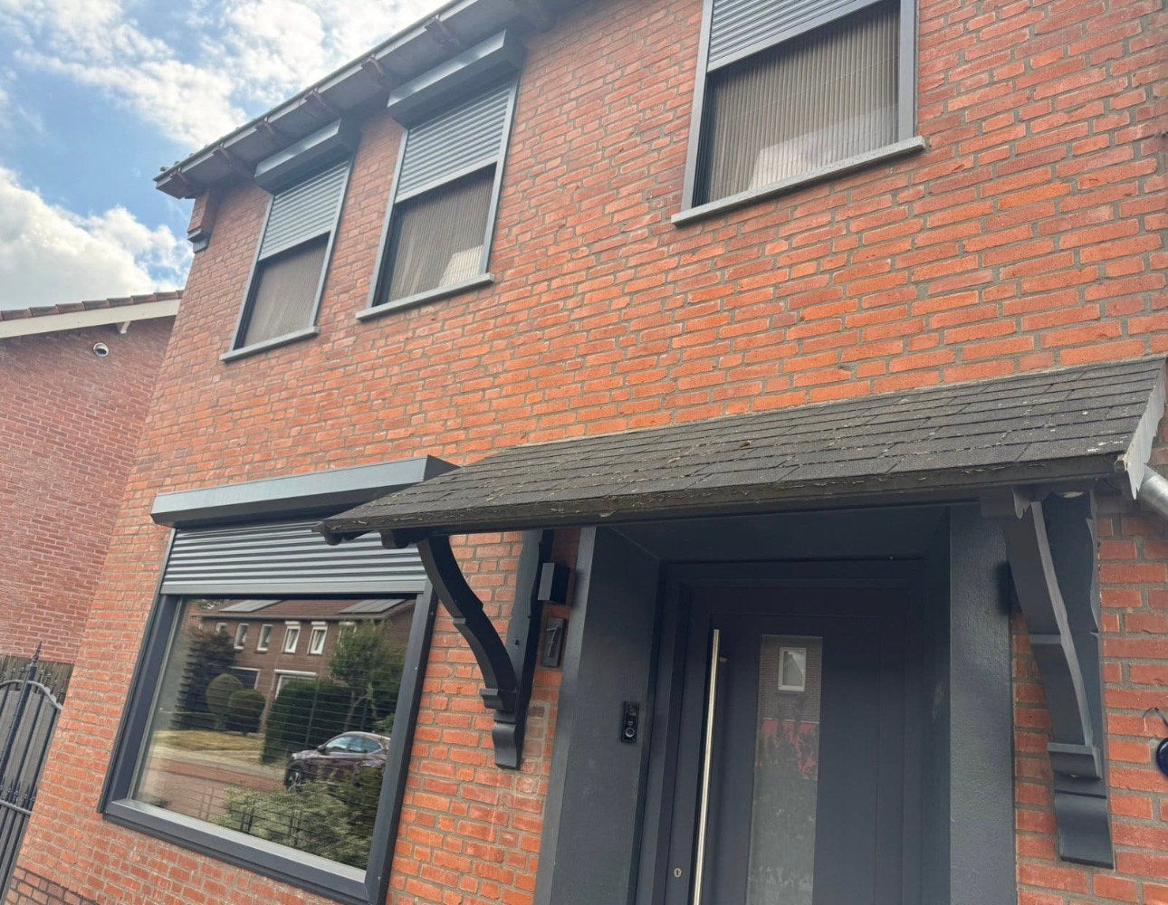 Houten voordeur luifel 250 x 70, Doe-het-zelf en Verbouw, Deuren en Horren, Ophalen, Binnendeur