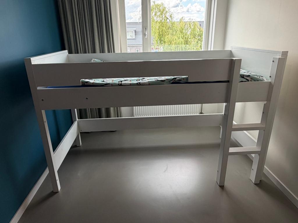 Bopita Dune Hoogslaper - Wit (155x211x101 cm), Huis en Inrichting, Slaapkamer | Stapelbedden en Hoogslapers, Ophalen, Gebruikt