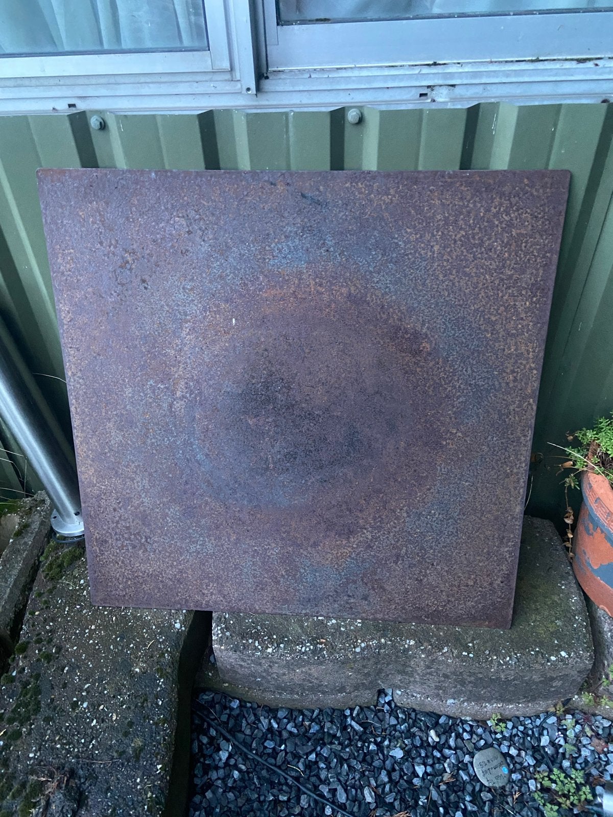 Vuurplaat cortenstaal 80x80 cm - Robuust en duurzaam, Ophalen of Verzenden, Gebruikt, Vuurkorf