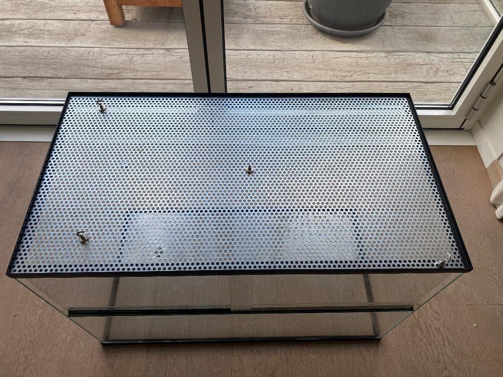 Caviahok van glas, Dieren en Toebehoren, Zo goed als nieuw, Hok, 75 tot 110 cm, Cavia