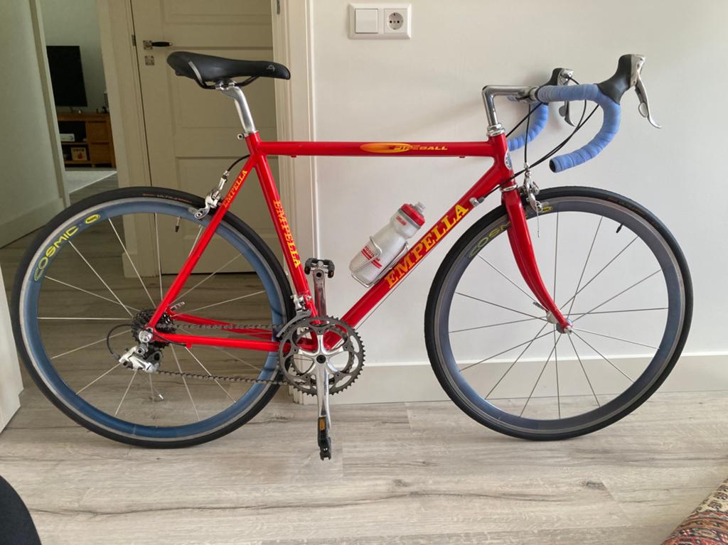 Empella Fireball 90’s Racefiets 56cm ALU, Mavic Cosmic Elite, Gebruikt, 15 tot 20 versnellingen, 53 tot 57 cm, Ophalen