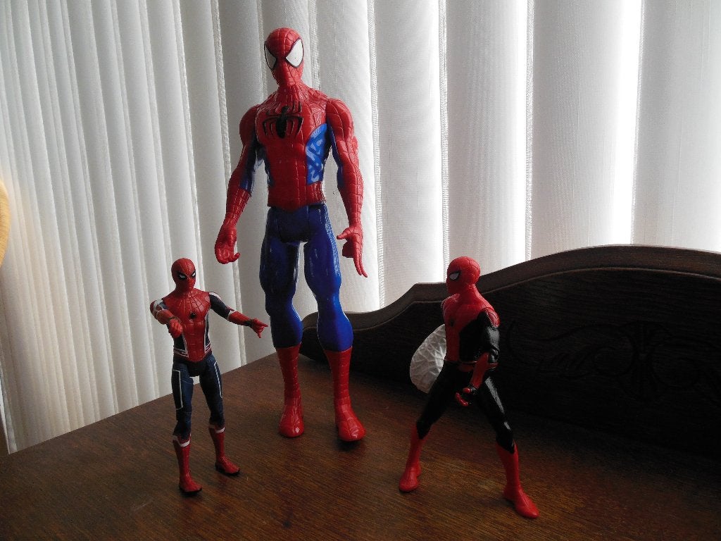 3 Spiderman poppen, Ophalen, Gebruikt