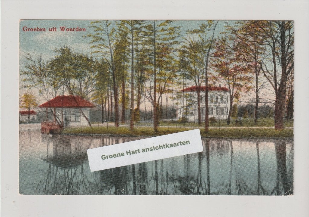 Woerden - Theehuisje en Villa Rijnoord ca. 1910, Ophalen of Verzenden, Voor 1920, Ongelopen, Utrecht