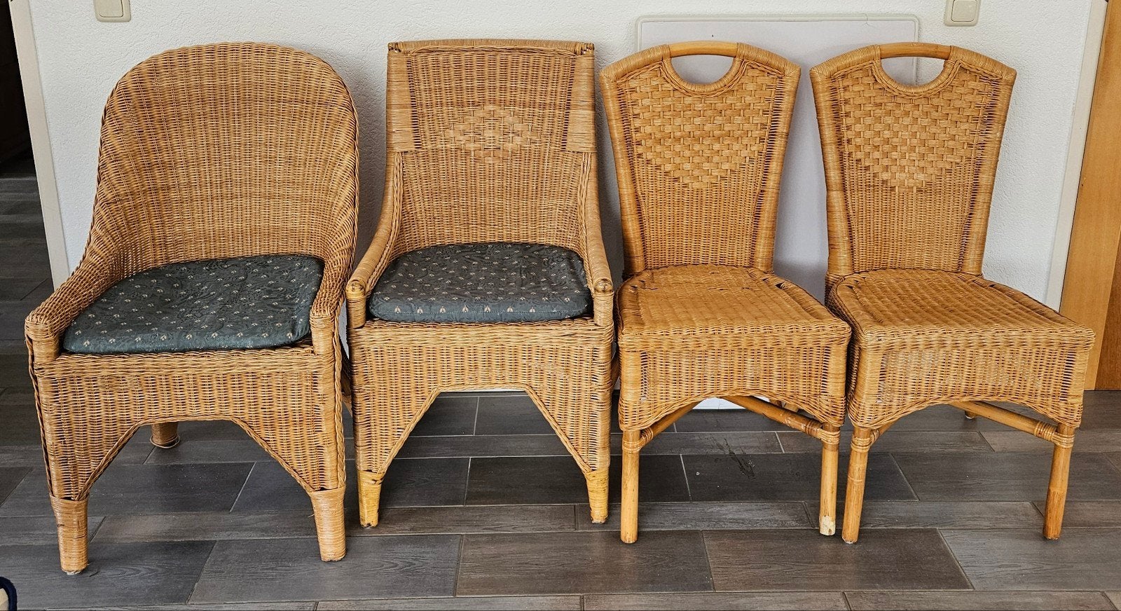 Pitriet stoelen, Ophalen, Zo goed als nieuw, Riet of Rotan, Vier