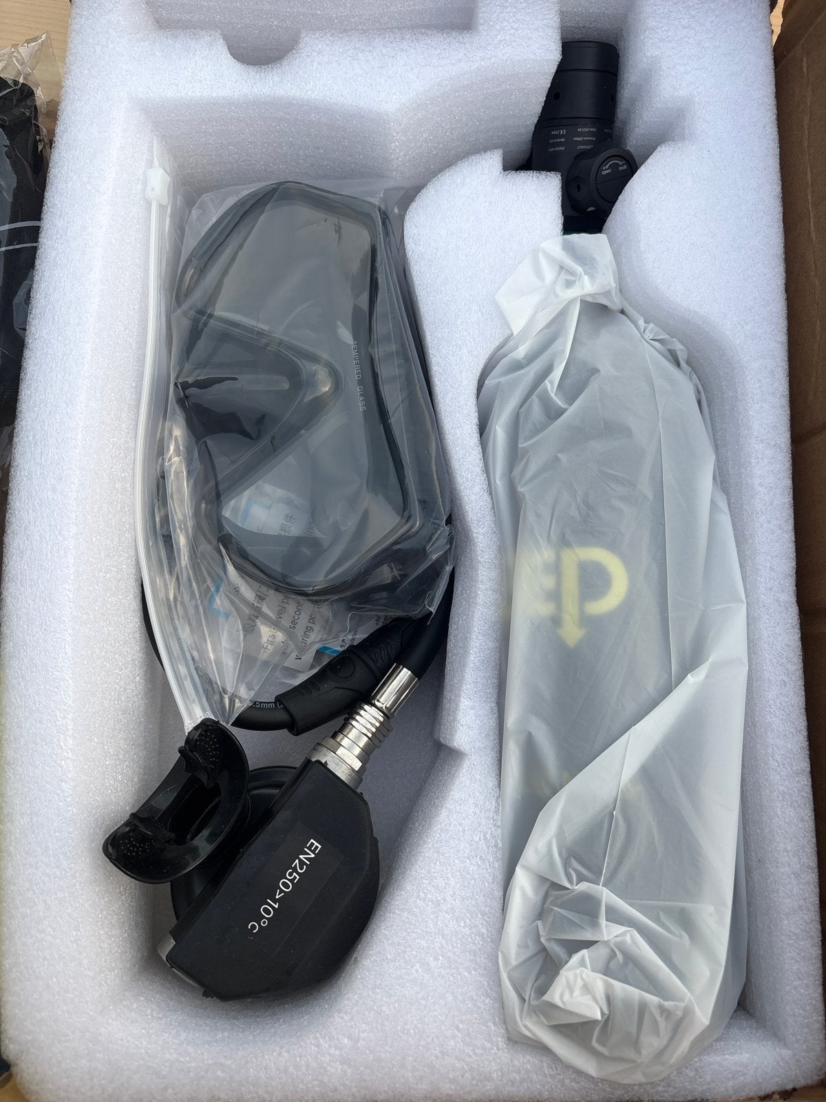 Dideep DP1000 Duikfles met Regulator en Masker - Nieuw, Ophalen of Verzenden, Nieuw, Duikfles