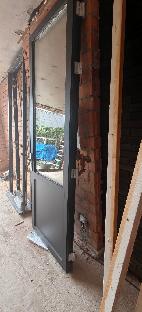Reynaers CS77 Aluminium Buitendeur & Kozijn 100x263 RAL7016, Doe-het-zelf en Verbouw, 215 cm of meer, Glas, Ophalen, 100 tot 120 cm