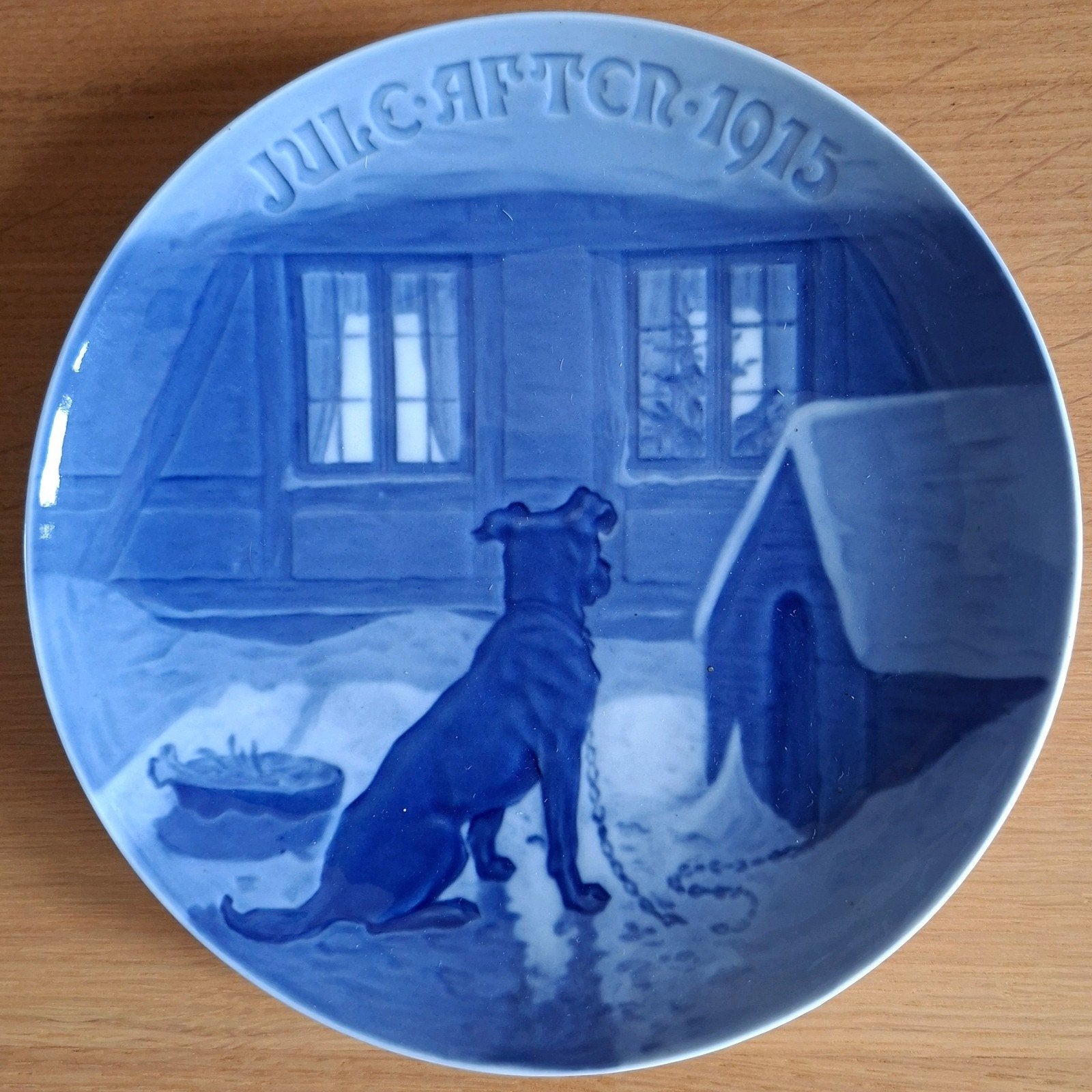 Christmas plate Bing&Grondahl 1915 | Deens kerstbord, hond, Ophalen of Verzenden