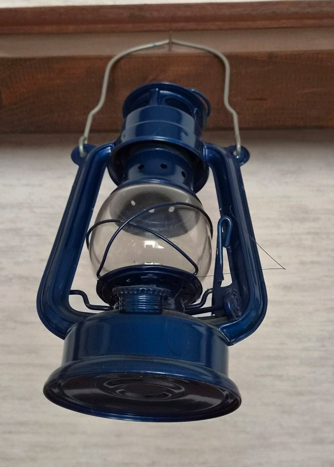 Vintage blauwe olielamp / petroleumlamp, Ophalen