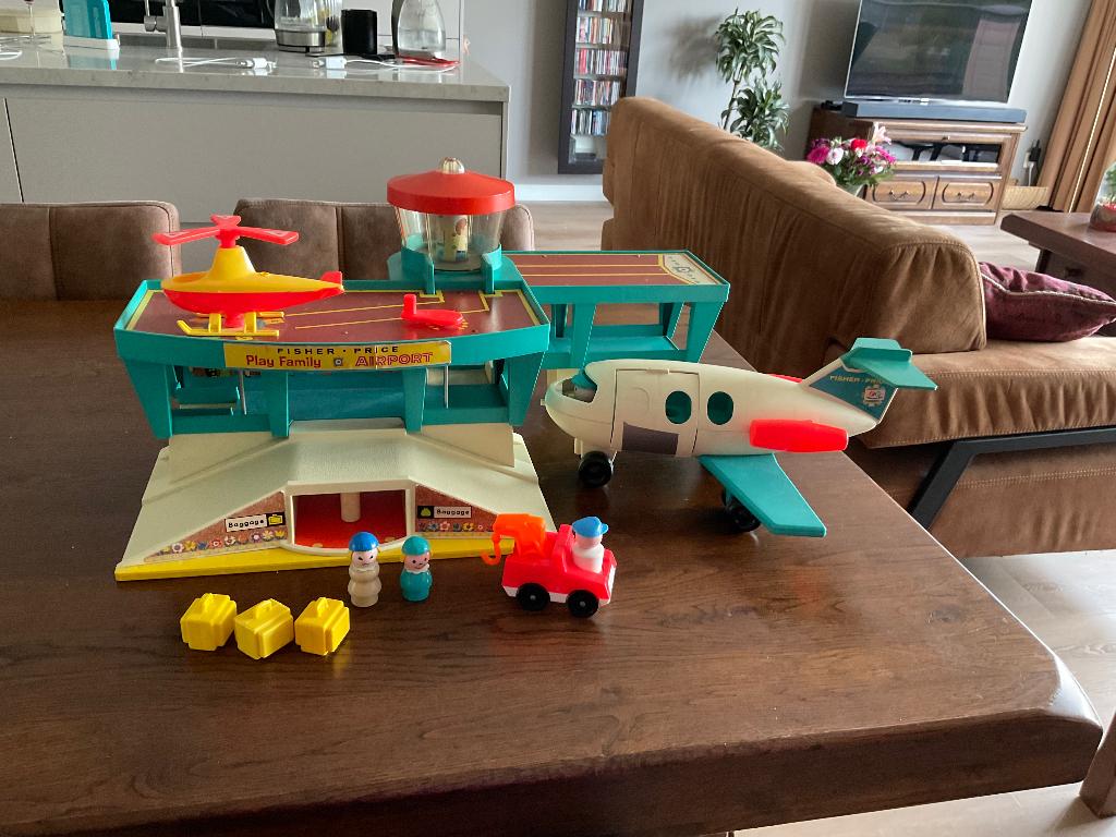 Vintage Fischerprice vliegveld, Ophalen of Verzenden, Gebruikt, Speelset