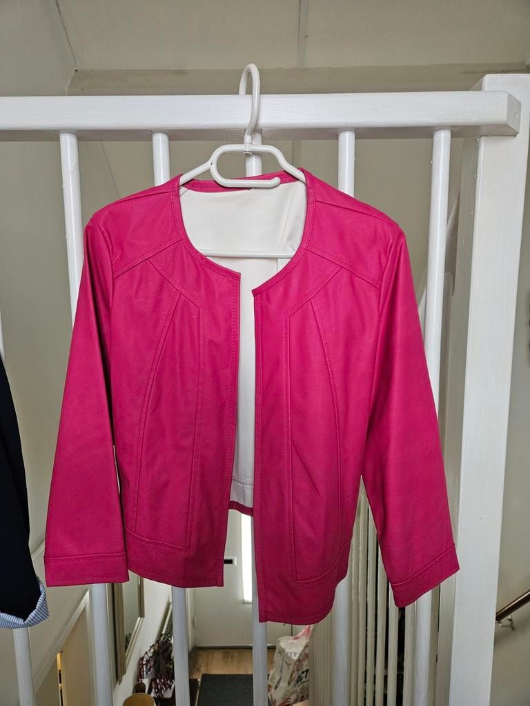 Roze leren bolero jasje - Maat S/M, Nieuw, Onbekend, Roze, Ophalen