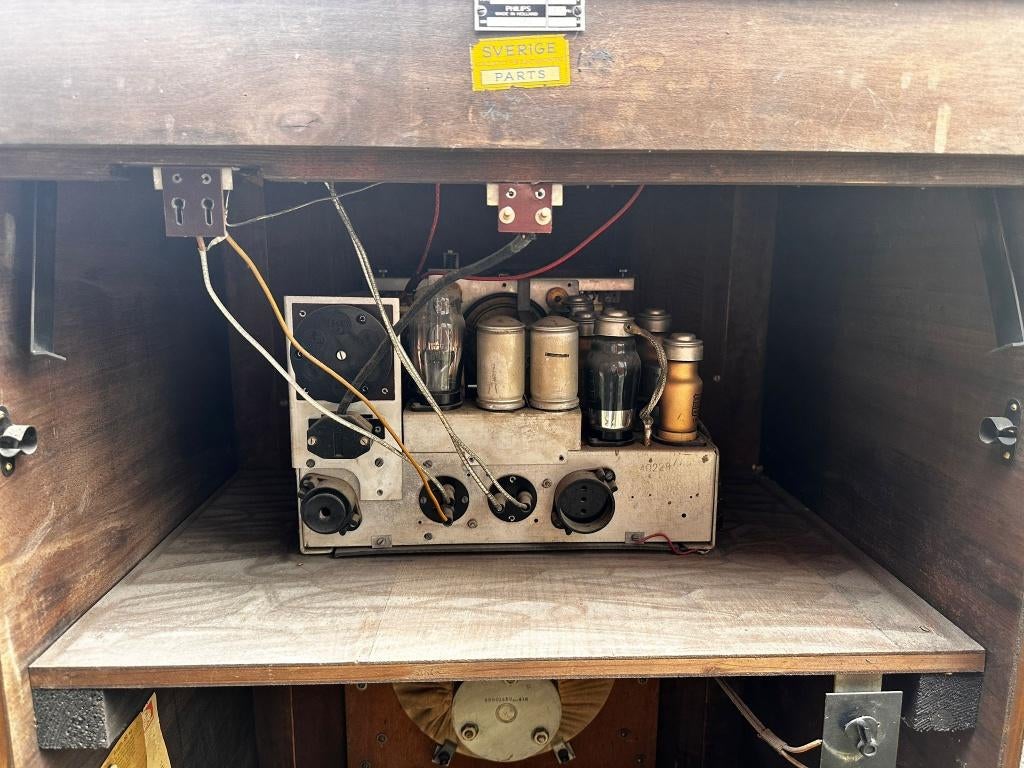 antiek grammafoon radio Philips 374 A, Ophalen of Verzenden