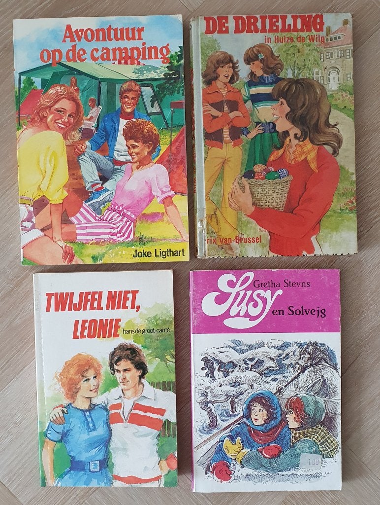 4 vintage meisjesboeken / jeugdboeken (o.a. De Drieling), Boeken, Verzenden, Gelezen, Non-fictie