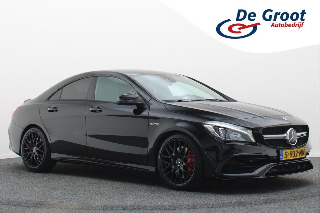 Mercedes-Benz CLA-Klasse AMG 45 4MATIC Memory, Sfeerverlicht, Auto's, Mercedes-Benz, Automaat, CLA, Gebruikt, Zwart