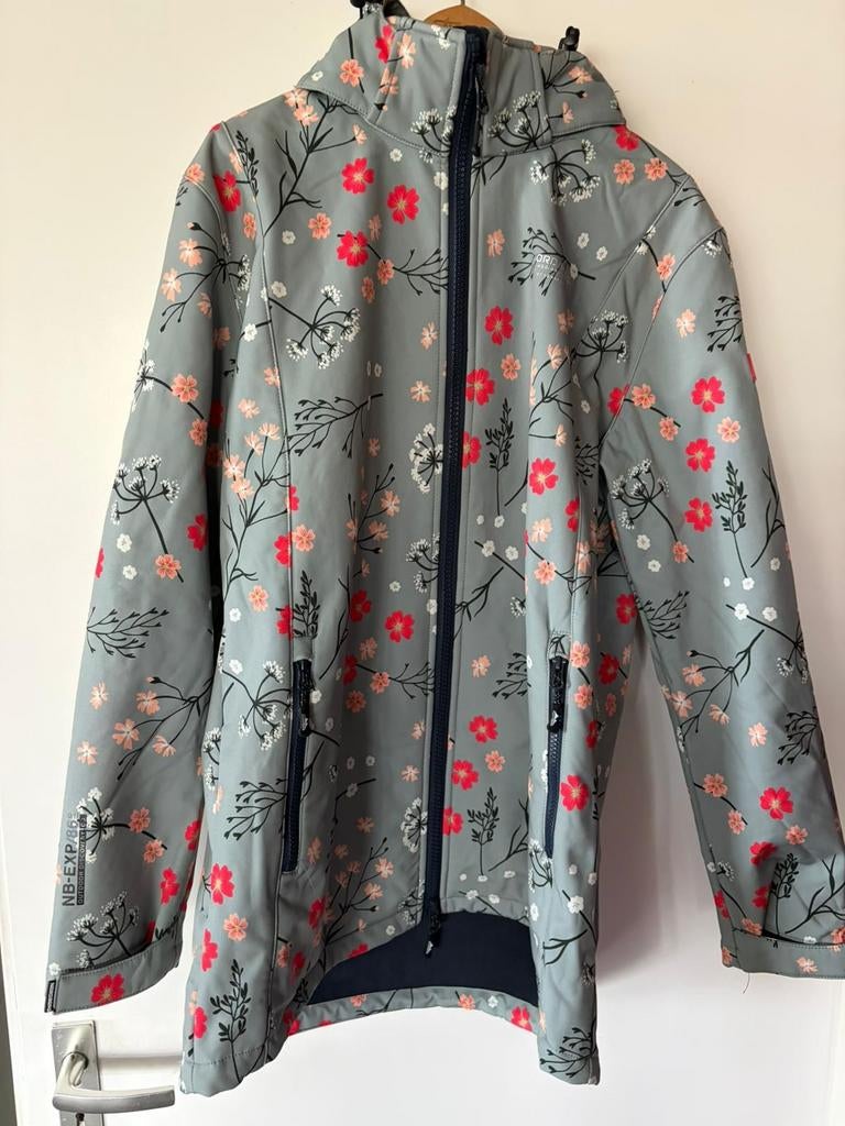 Nordberg outdoor jas met bloemenprint, Maat 38/40 (M), Zo goed als nieuw, Groen, Nordberg