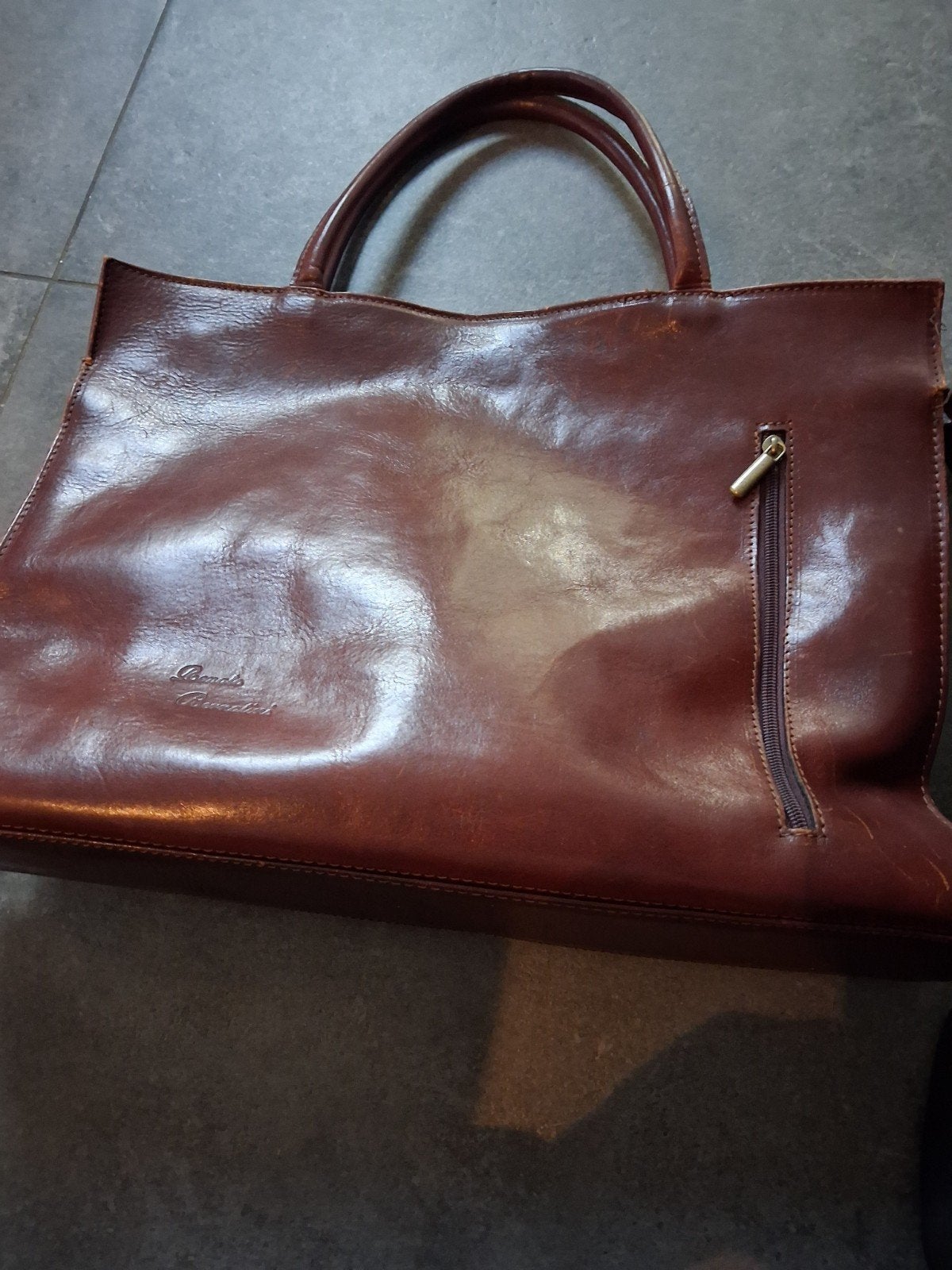 renaro bernatini tas, Ophalen, Zo goed als nieuw, Bruin, Handtas