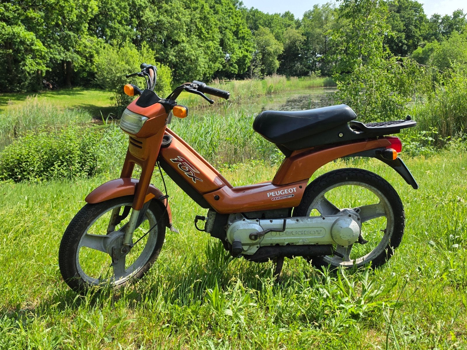 Peugeot fox brommer blauw kenteken laag framenummer oranje, Ophalen, 50 cc, Maximaal 25 km/u, Fox