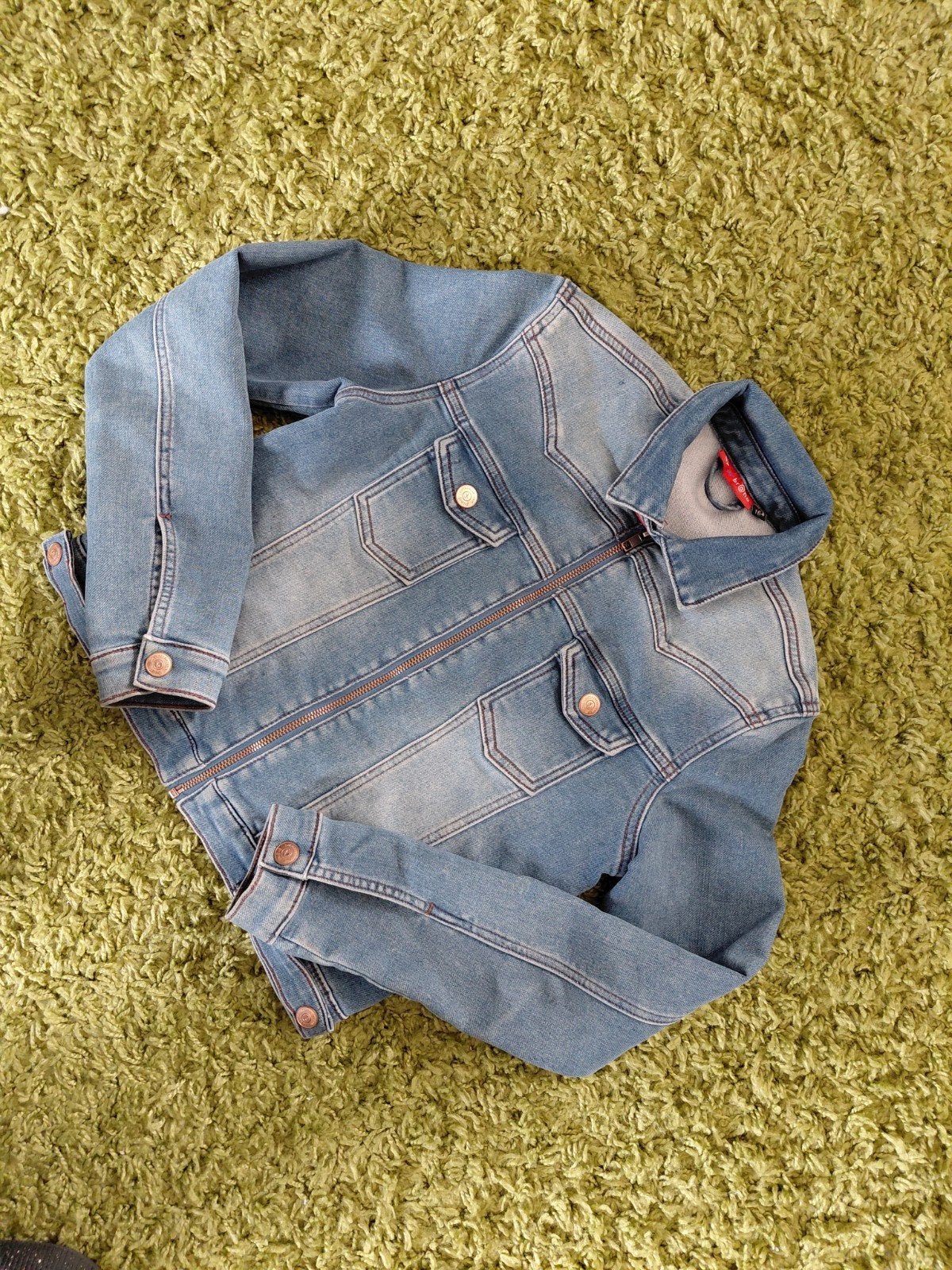 Stoere spijkerjas voor meisjes - Br@nd maat 164, Kinderen en Baby's, Gebruikt, Br@nd, Meisje, Ophalen of Verzenden