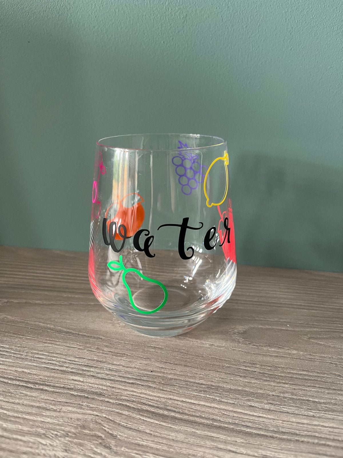 Royal van Kempen en Begeer Glas met fruitprint, Glas of Glazen, Overige merken, Ophalen of Verzenden, Modern